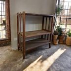 Vintage Houten Staande Rek / Etagere / Bijzettafel thumbnail 8