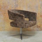 Als Nieuw! Bruine Stoffen Montis Turner Design Draaifauteuil thumbnail 3