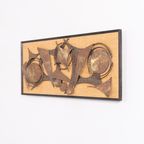 1970’s Danish Brutalist Wall Sculpture / Wanddecoratie / Muurdecoratie From Henrik Horst thumbnail 6