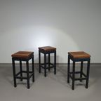 3 X Oak Construction Stools 1960s thumbnail 27