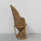 Vintage Rotan En Bamboe 'Emmanuelle' Stoel, Klein Model thumbnail 7