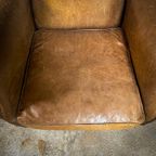 Vintage Schaapsleren Wingback Fauteuil thumbnail 6