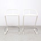 Set Wit Metalen Barstoelen, 1970s thumbnail 4