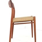 Set 4 Niels Otto Moller Stoelen Model 75 Möller Vintage Papercord thumbnail 12
