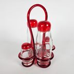 Guzzini - Made In Italy - Glas Cruet Set - Design Elisabeth Vidal - Italie - 90'S thumbnail 5