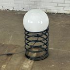 Grote Vintage Zwarte Spiraal Lamp Van Woja thumbnail 3