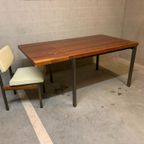 Eettafel "pali" Met Verlengstuk Van Louis Van Teeffelen Voor Wébé 1960. thumbnail 16