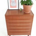 Vintage Teak Houten Ladenkast Deens 6 Lades Chest Of Drawers thumbnail 4