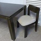 Prachtige Wenge Houten Brutalist Eettafel thumbnail 4