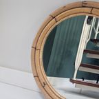 Vintage Ronde Rotan Spiegel Ø63 Cm – Boho Wandspiegel Met Naturel Frame thumbnail 3