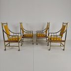 Unieke Set Eetkamer- En Loungestoelen In Mid-Century Stijl – Verguld, Gemaakt Tussen 1940-1948 thumbnail 7