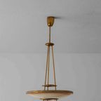 Mid-century Italiaanse Luster In Glas En Messing Van Fontana Arte thumbnail 10