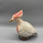 Porseleinen Art Deco Vogel Met Kuif thumbnail 2
