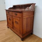Vintage Antiek Dressoir Commode Ladekast Badkamermeubel Met Marmer Blad 611 thumbnail 5