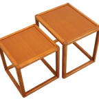 Set Van 2 Nesting Tables 'Laaslich' Vintage thumbnail 2