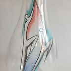 Corry Ammerlaan Beschilderde Glazen Karaf Gesigneerd thumbnail 5
