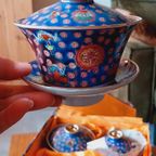 Vintage Chinese Thee Set In Doos Porselein thumbnail 8