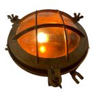 Antique - Nautical Bulkhead Lamp - Brass - Rewired - Wall Sconce thumbnail 5