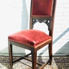 Antieke Modernisme Stoel / Spaanse Art Nouveau Stoel (ca1890) / Modernismo Chair thumbnail 6