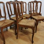 Set Vintage Brocante, Landelijke Eettafelstoelen, Stoelen Set Prijs thumbnail 5