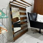Vintage Garderobe, Kapstok, Spiegel - Hout, Jaren '60 thumbnail 3