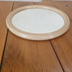 Vintage Space Age Kunststof Spiegel Beige 38 Cm Diameter thumbnail 7