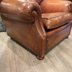 Engelse Bendic Xl Chesterfield Lounge Fauteuil In Cognac Leer thumbnail 5