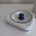 Viana Do Castelo. Portugees Keramiek. Handgeschilderde Voorraadpotten. 50-60 Blauw-wit thumbnail 4