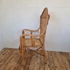 Vintage Rotan Boho Stijl Rieten Stoel thumbnail 4