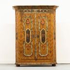 Antieke Beschilderde Bruidskast 1817 thumbnail 2