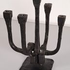Brutalistische Metalen 5-Armige Kandelaar 71035 thumbnail 3
