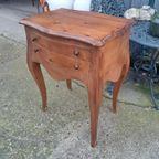 Oud Frans Bijzettafeltje, Hal Tafel Ladenkast thumbnail 5