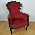 Brocante Franse Louis Xv Stoel, Fauteuil, Queen Ann Armstoel thumbnail 5