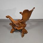 3 X Large Oak Claw Armchairs 1960S 70 X 70 X 90 Cm thumbnail 20