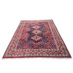Handgeknoopt Oosters Shiraz Vloerkleed 205X300Cm Perzisch Tapijt Oranje Rood Blauw Wol Handgeknoopt thumbnail 7