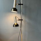 Mid Century Vloerlamp Met Twee Zwart/Chroom Spots thumbnail 3