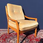 Vintage Design Fauteuil, Kersenhout, Mohair, Wilhelm Knoll thumbnail 13