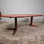 Glostrup, Vintage Jaren 60 Deense Ronde Ovale Tafel Teak thumbnail 19