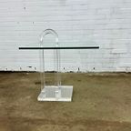 Vintage Design Plexiglas / Glass Side Table thumbnail 2