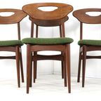 Set 4 Eetkamerstoelen Vintage Stoelen Nieuw Bekleed Gerestaureerd thumbnail 14