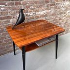 Vintage Hoogglanzende Houten Cocktailtafel, Salontafel Jaren 60, Mid Century Bijzettafel. thumbnail 2