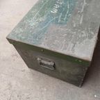 Antieke Boekenkist Met Stalen Binnenkant thumbnail 9