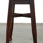 Antieke Massief Eikenhouten Engelse Kruk/ Stool Van Gaskell & Chambers Ltd thumbnail 6