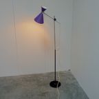 Dutch Design Purple Diabolo Floor Lamp, 1960S thumbnail 2