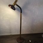 Brass Goose Neck Floor Lamp By Egon Hillebrand, 1970S thumbnail 2