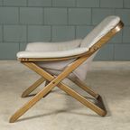 Midcentury Fauteuil Met Hocker – Göte Möbler Nässjö (G-Möbel) – Jaren 80 thumbnail 4
