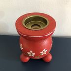 Vintage Houten Zweedse Bolkandelaar Kerst Groot (H13Cm) thumbnail 2