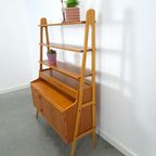 Teak Fineer Kast Uit Zweden Met Lades, Legplank En Uitschuifbare Plank thumbnail 15