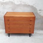 Dutch Design Slotboom Vintage Ladekast Teak  Deens Kastje Stijl thumbnail 4