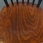 Set Van 2 Mooie Jaren ’60 Vintage Scandinavisch Design Eetkamerstoelen Met Gespijlde Rugleuningen thumbnail 6